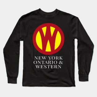 New York Ontario & Western Railway Logo & Text, for Dark Backgrounds Long Sleeve T-Shirt